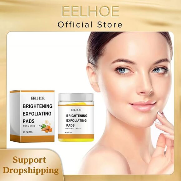 Brightening Exfoliating Pads- Turmeric + Kojic, 3 pack bundle - Picture 3 of 4